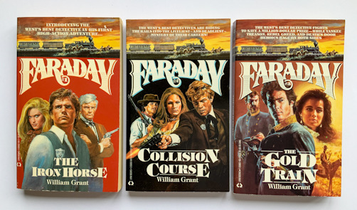 Volumes 1 2 3 FARADAY US Western pulp fiction books